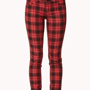 Forever 21 Red Plaid Pants